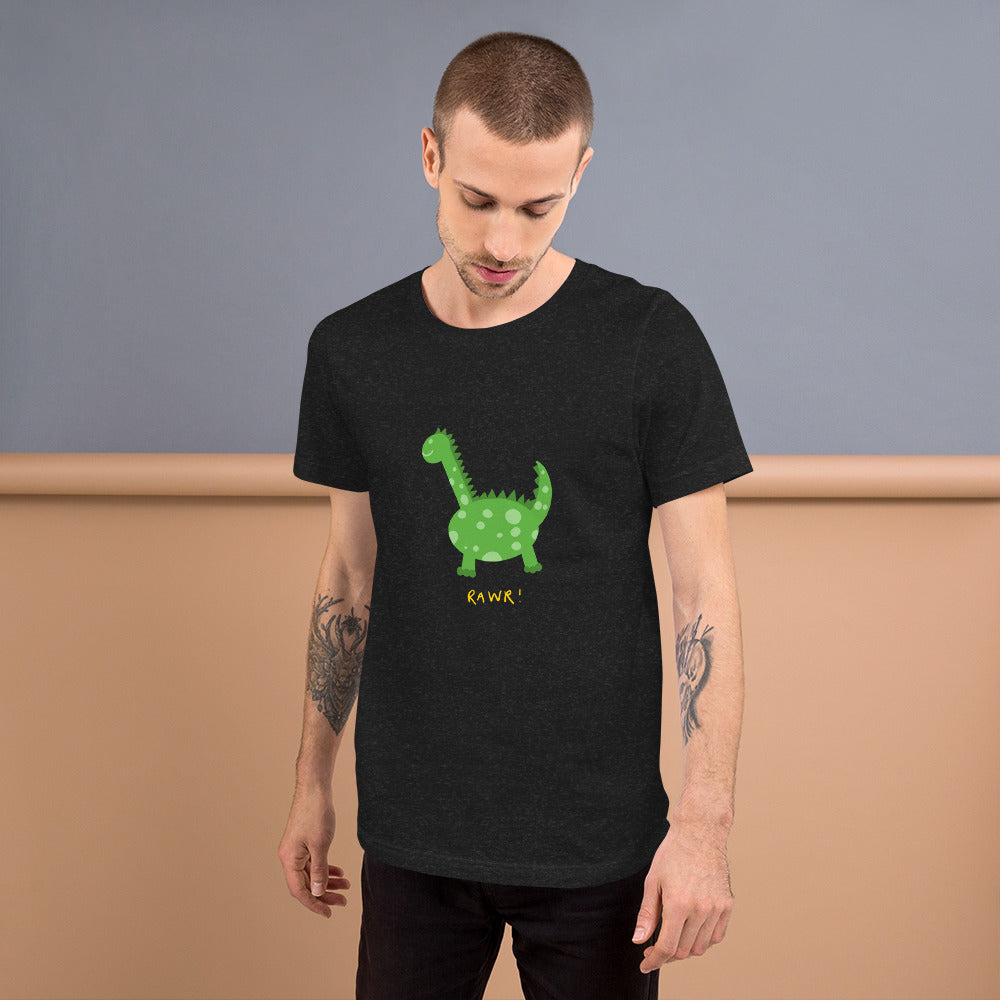 "Rawr" Green Dinosaur T-Shirt (Adult)