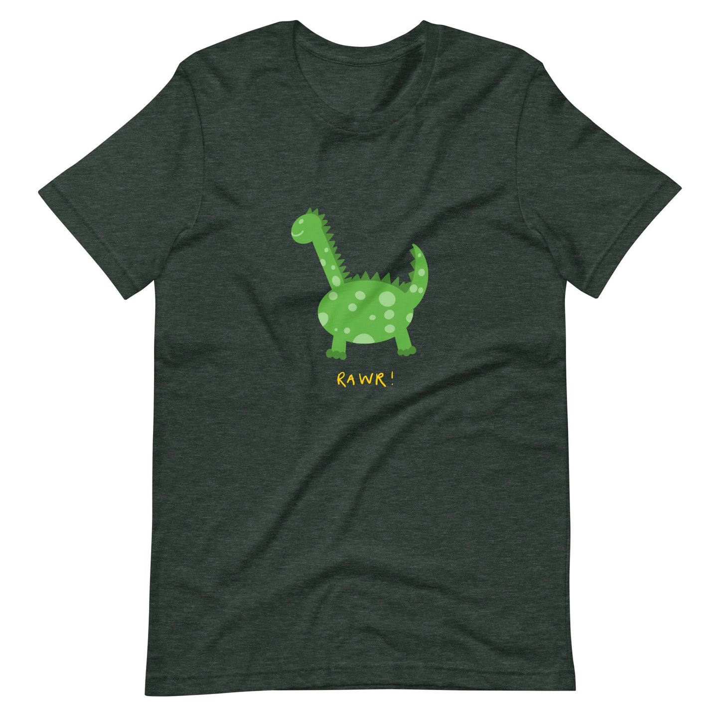 "Rawr" Green Dinosaur T-Shirt (Adult)